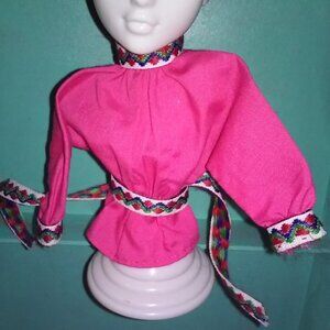 Barbie Doll Peruvian Fashion Pink Top Dotw 80s